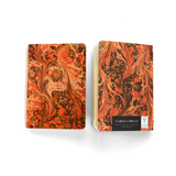 Marbled Pocket Notebook - Red and Brown