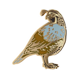 Enamel Pin: California Quail 1.25"