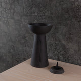 Objet rituel - Brûle-encens haut - Noir naturel 