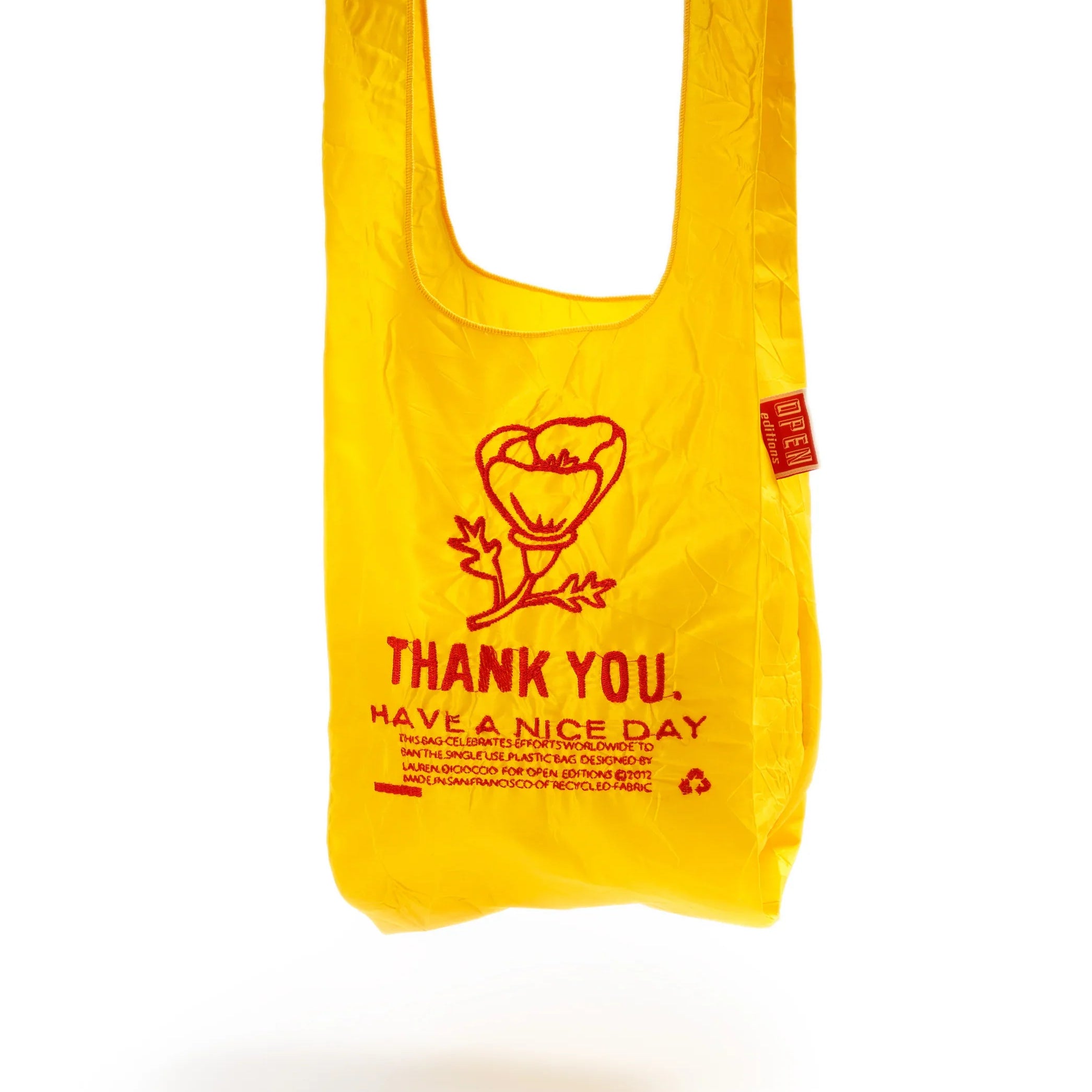 Mini Thank You Tote - Poppy - Red on Yellow - Space Camp