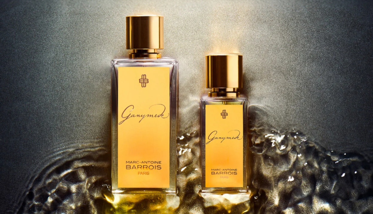 Marc-Antoine Barrois - Ganymede Eau de Parfum 100ml and 30ml spray bottles at The Marie-Marie in Portland, Oregon