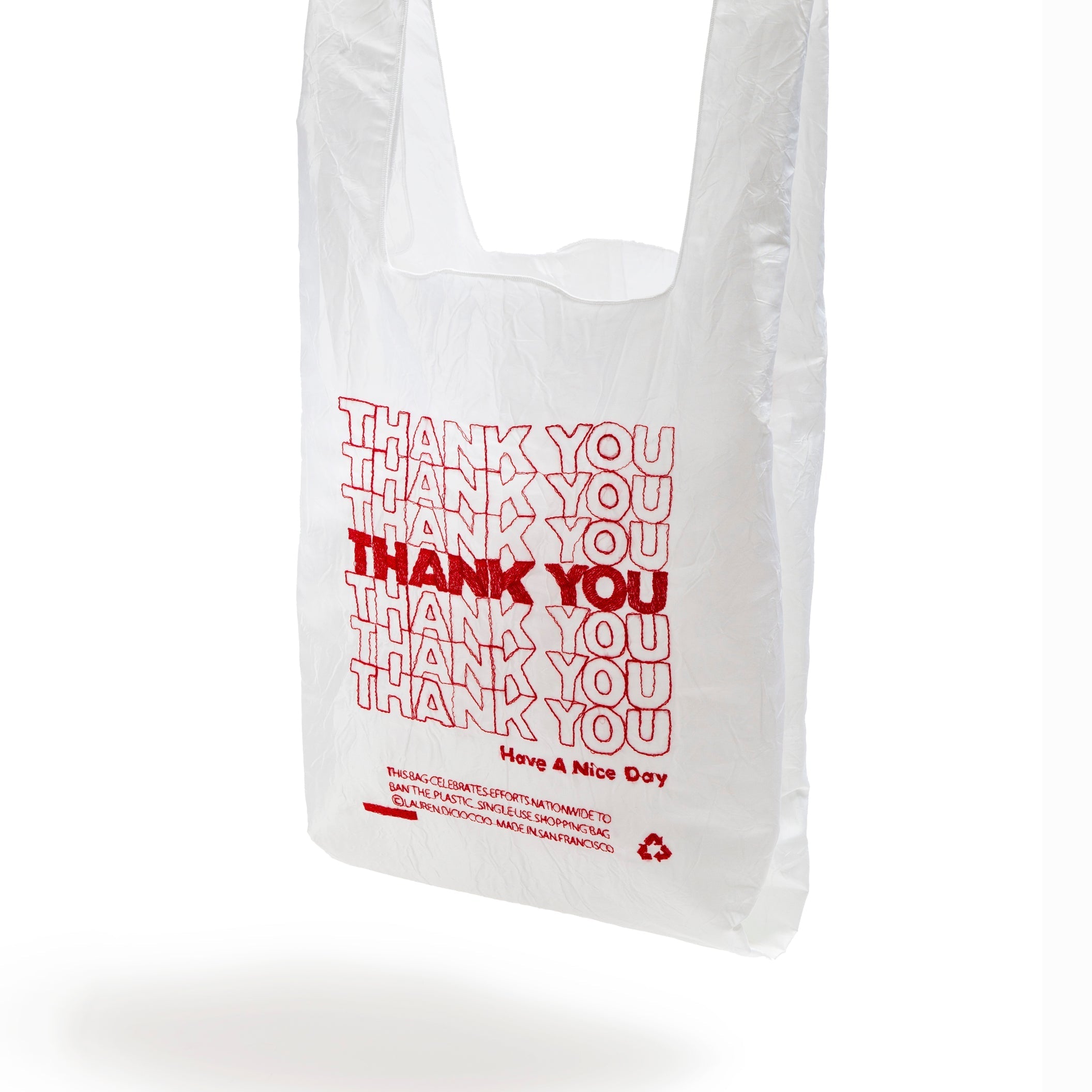 Thank You Tote - Thank you Thank you - Red/White - Space Camp